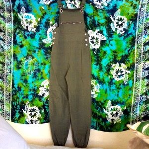 Juniors Olive Green Overalls.